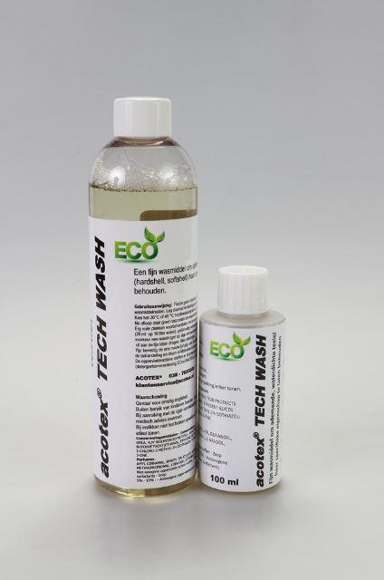 Tech wash, waterdicht, wasmiddel, behoud eigenschappen kleding, watersport, vissen, jagerskleding